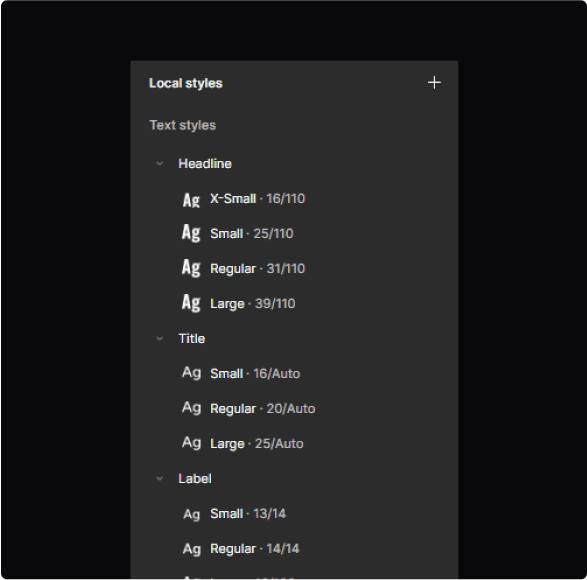 Design system styles