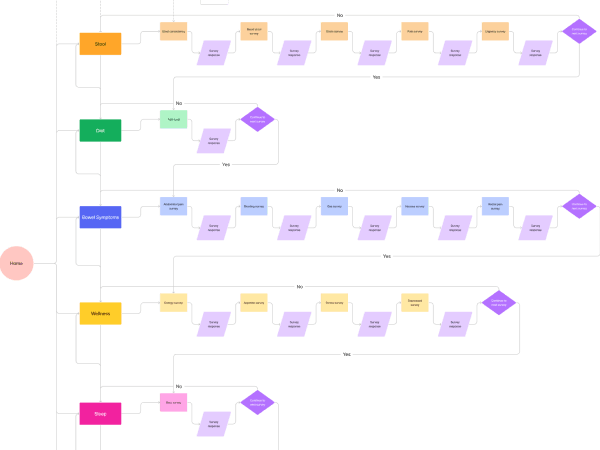 User journey mapping and Injoy survey flows