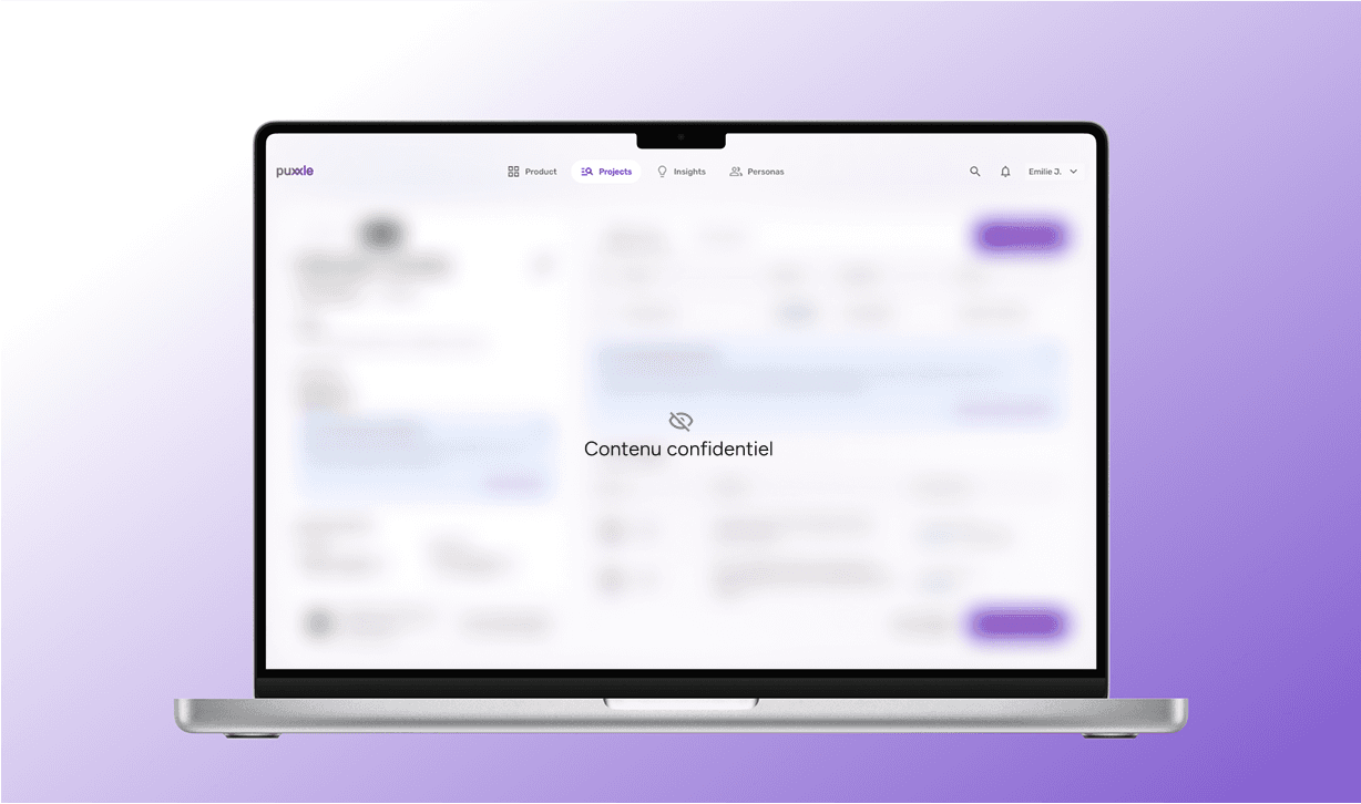 Puxxle — project page: research plan, insights, side panel